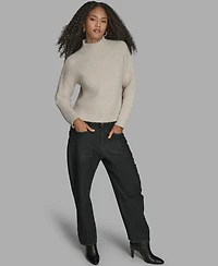 Bcbg Women's Long Sleeve Mock Neck Sweater