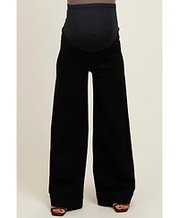 Pinkblush Maternity Black Super Wide Leg Jeans