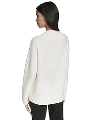 Halston Women's Chunky Boucle Long Sleeves Sweater