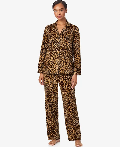 Lauren Ralph Women's Long Sleeves Notch Collar Pajama Set