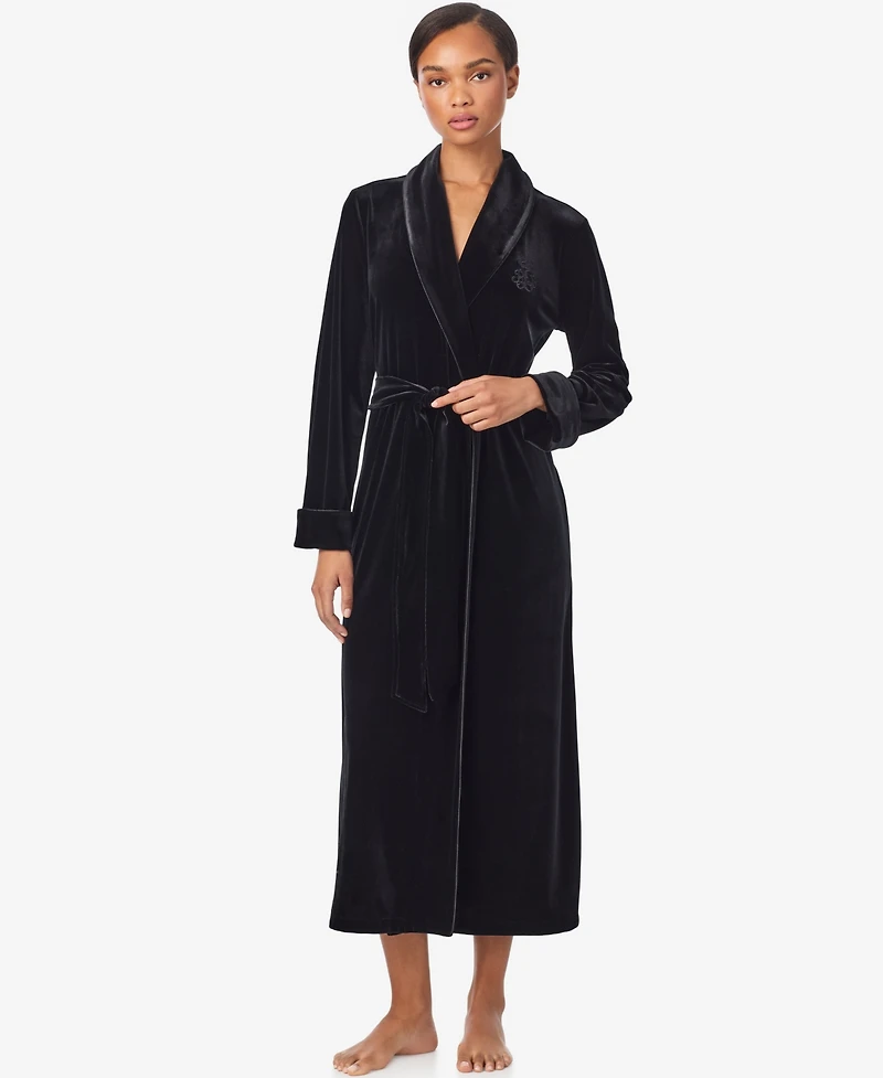Lauren Ralph Women's Long Sleeves Shawl Collar Robe