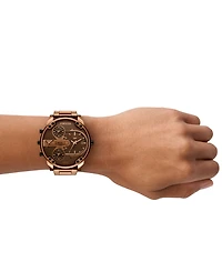 Diesel Men's Mr. Daddy Slim Quartz Three-Hand Date Brown Stainless Steel Watch, 54mm