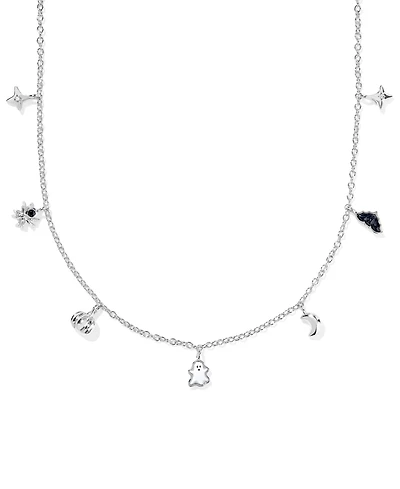 Kendra Scott Rhodium over Brass Halloween Strand Short Necklace