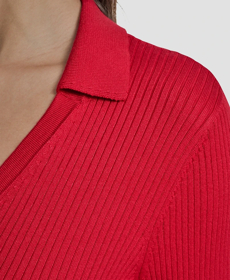Dkny Jeans Women's Ribbed Long Sleeve Sweater