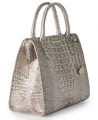 Brahmin Caroline Melbourne Embossed Leather Satchel Bag