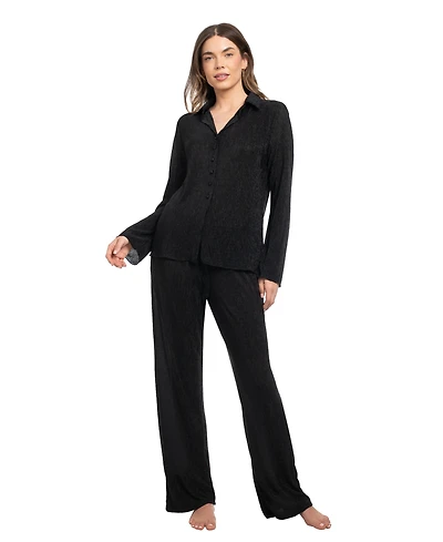 Midnight Bakery Women's 2-Piece Long Sleeves Top and Pants Pajama Set