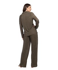 Midnight Bakery Women's 2-Piece Long Sleeves Top and Pants Pajama Set