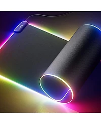 Hyte Hyte Cnvs Intense Play Mat Custom Rgb Led 50-Pixel qRGB Array Waterproof Extended Premium Silky 28 Spi 900mm x 370mm Usb C Gaming Mouse Pad Black