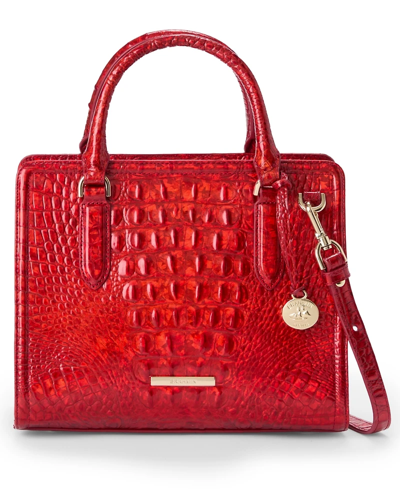 Brahmin Cami Melbourne Small Mellow Rose Leather Satchel Bag
