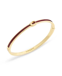 Coach Gold Plated Hinged Bangle Bracelets
