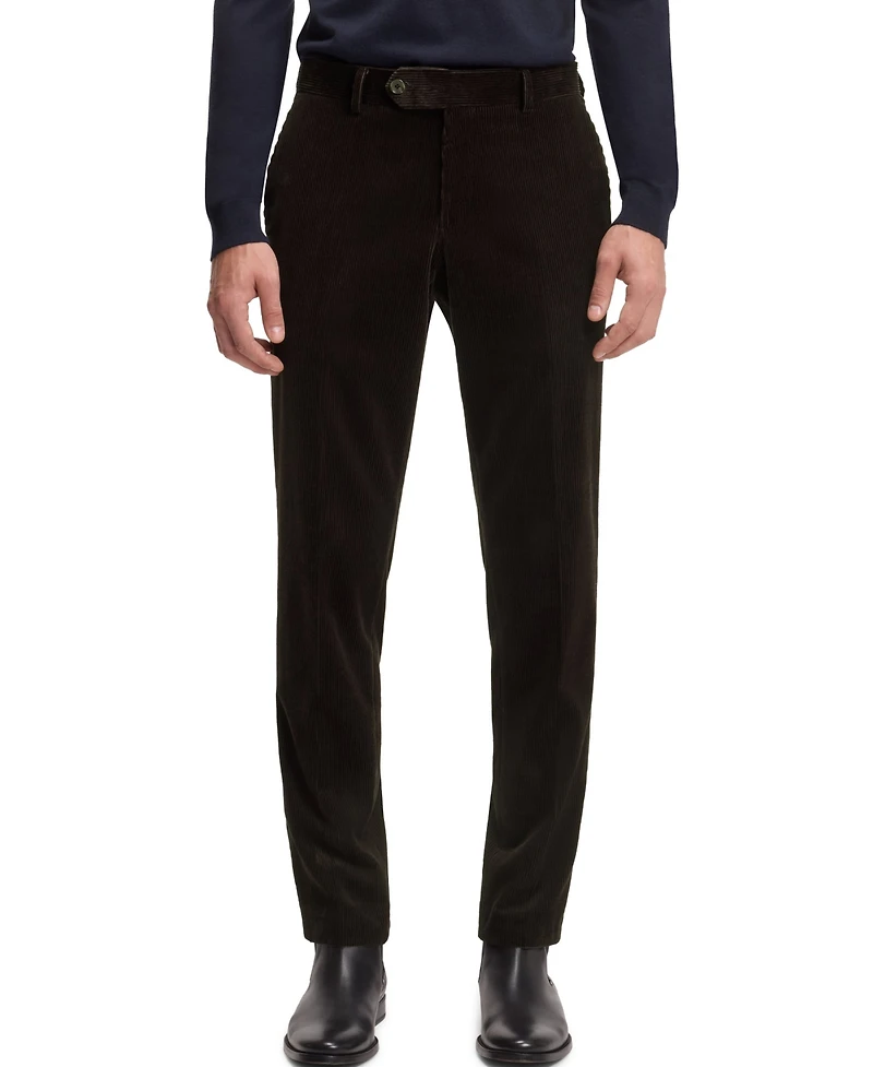 Boss by Hugo Men's Beckham x Striped Cotton Pleat-Front Pants
