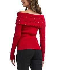 Bcx Women's Off-The-Shoulder Pull-On Sweater