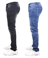 Blue Ice Men's 2-Pack Stretch Ripped Jeans