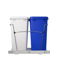 Rev-a-shelf Double Pullout Trash Can 35 qt. for Kitchen, Rv-18KD-11RC-S