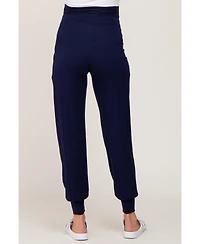 Pinkblush Maternity Navy Blue Band Jogger Pants
