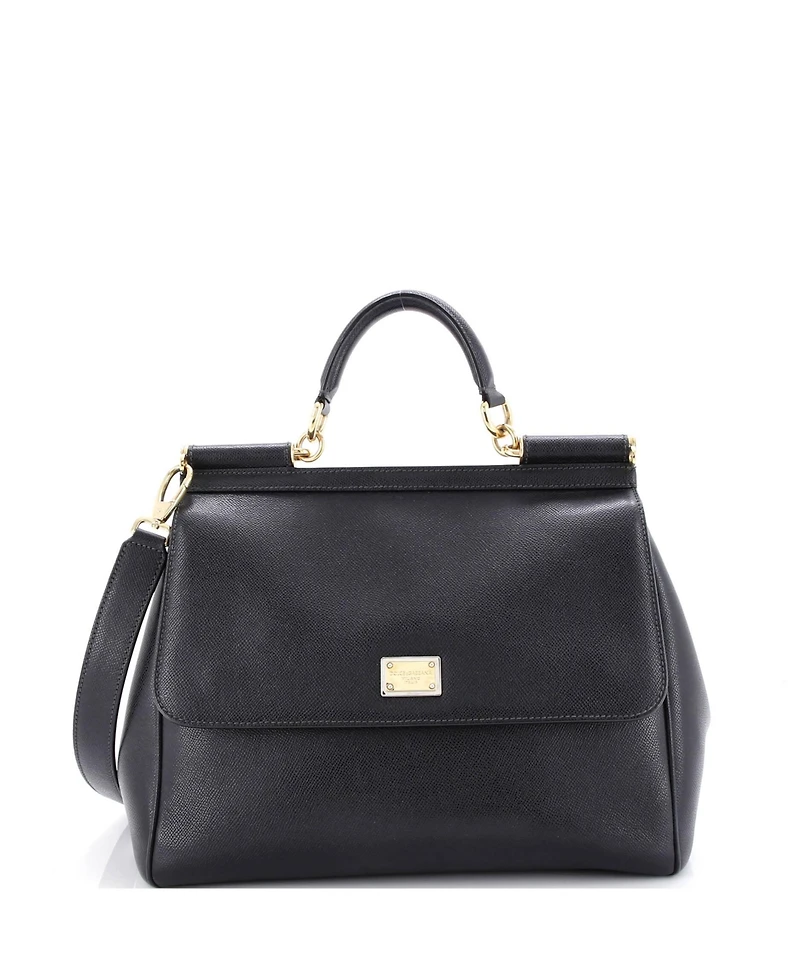 Pre-Owned Dolce & Gabbana Large Miss Sicily Bag Leather