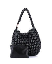 Pre-Owned Chloe Large Wooden C Hobo Woven Leather