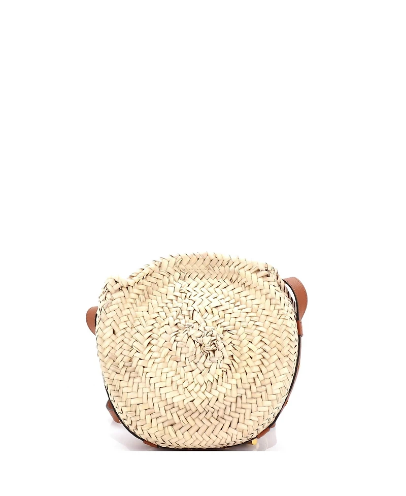Pre-Owned Chloe Small Marcie Basket Crossbody Bag Raffia and Leather