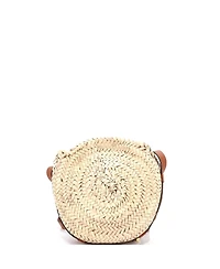 Pre-Owned Chloe Small Marcie Basket Crossbody Bag Raffia and Leather