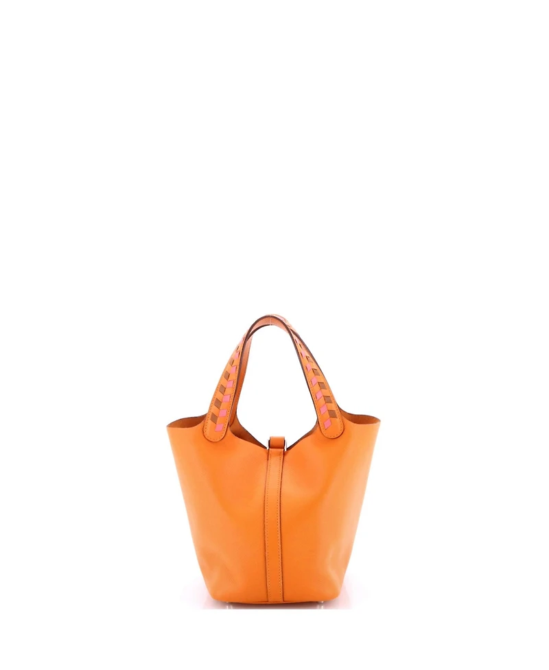 Pre-Owned Hermes Pm Picotin Lock Bag Tressage Epsom