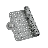 Cameo Non-Slip Bathtub mat, w/Removable Hair Catcher, 35" x 15", Shower Mat with Suction Cups and Water Drain Holes, Bpa, LaTeX, Phthalate F