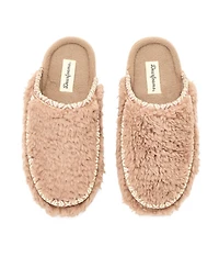 Dearfoams Women's Raven Teddy Scuff Slipper