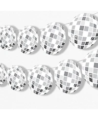 Disco Ball Garland Banner, 30 Feet of Cord, 15 Double-Sided Disco Balls