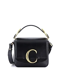 Pre-Owned Chloe Mini C Flap Bag Leather