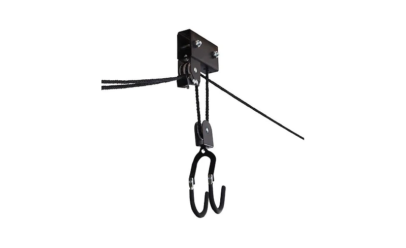 Kayak Hoist Set - Overhead Pulley System for 12-Foot Ceilings - 125lb Capacity Storage for Canoes, Bikes, Ladders, or Kayaks by Rad Sportz (Black)