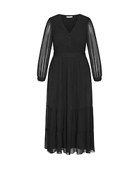 City Chic Women's Kianna Long Sleeve Maxi Dress