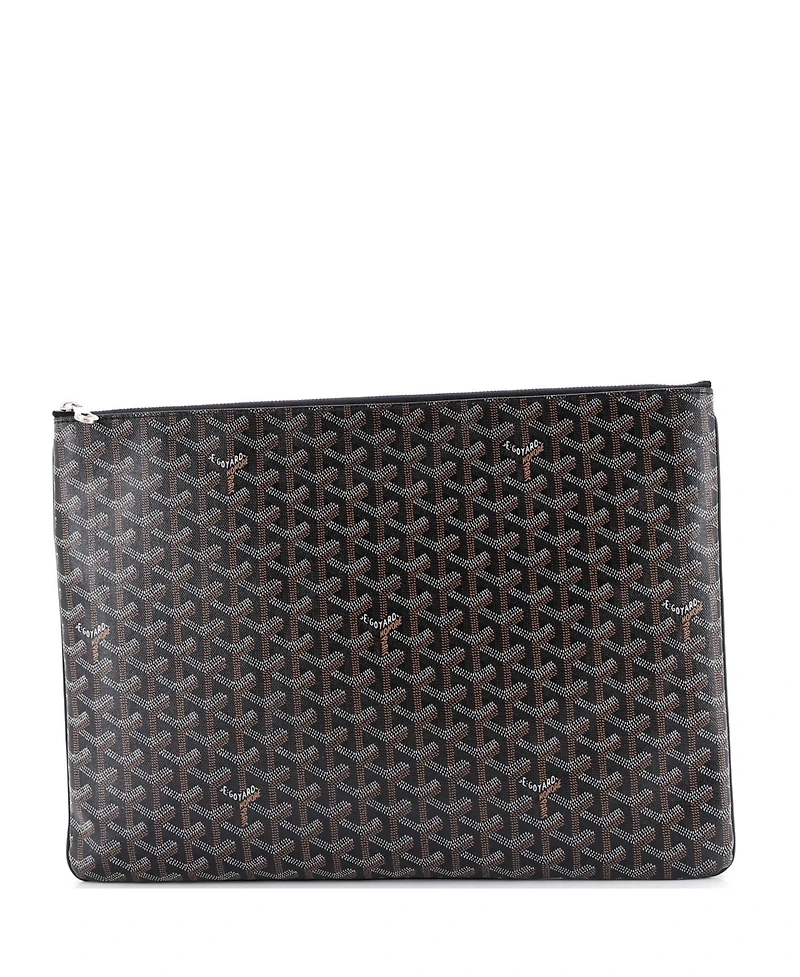 Pre-Owned Goyard Gm Senat Zip Pouch Coated Canvas