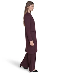 Halston Women's Closure Topper Long Sleeves Coat