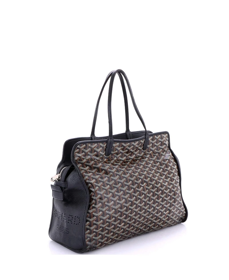 Pre-Owned Goyard Pm Hardy Pet Carrier Coated Canvas