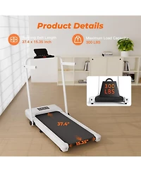 DeerRun 3-in-1 treadmill w/ handlebar. 300LB cap, 3.0HP motor, Led display, remote & App control. Foldable for small home/office spaces