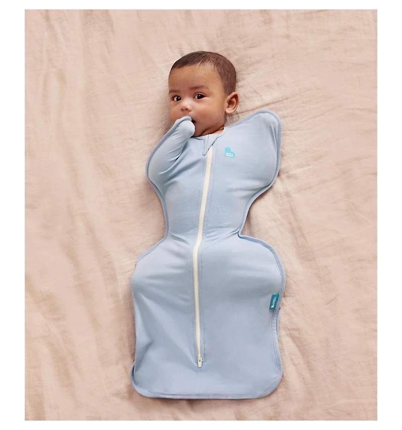 Love To Dream Swaddle Up Sleep Sack - Lite 0.2 Tog Soft Blue Small (8-13lbs)