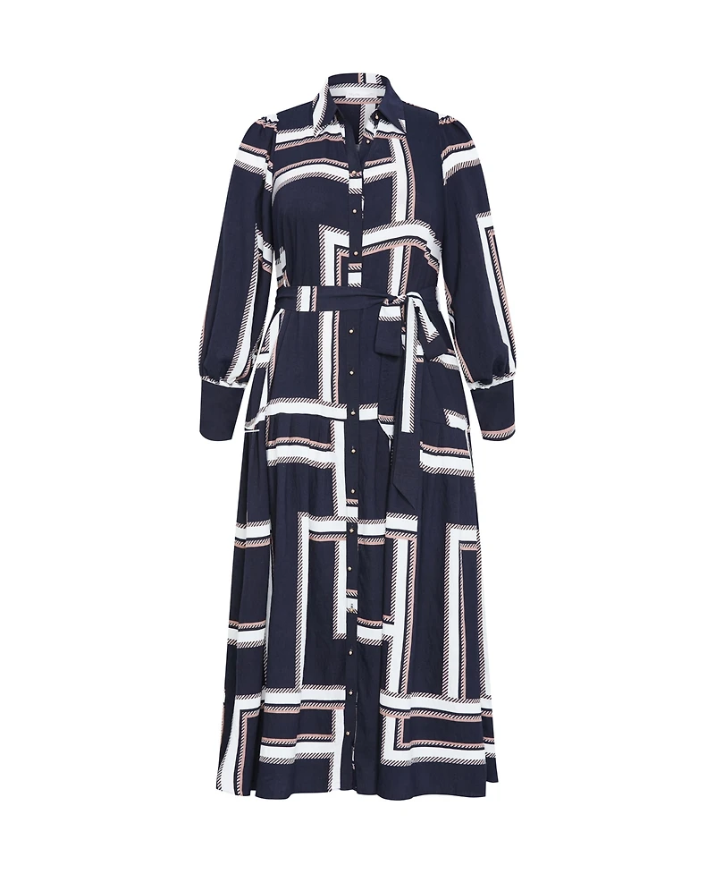 City Chic Women's Kinsley Print Maxi Dress