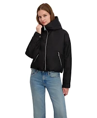 Laundry By Shelli Segal Women's Hooded Bomber Jacket