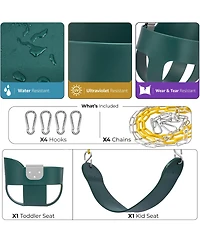 Sorbus High Back Bucket Seat with Heavy Duty Seat Combo Pack – Toddler and Kids Seat for Swing Sets – Durable and Safe Design