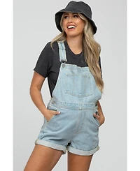 Pinkblush Maternity Light Blue Denim Short Overalls