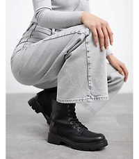Xti Women's Back Zipper Combat Booties Refresh Collection By