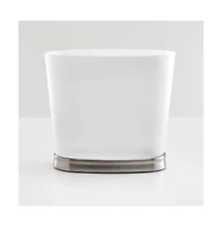 iDesign Oval Bathroom Trash Can, Set of 2, Frost/Brushed Nickel, Made in Usa