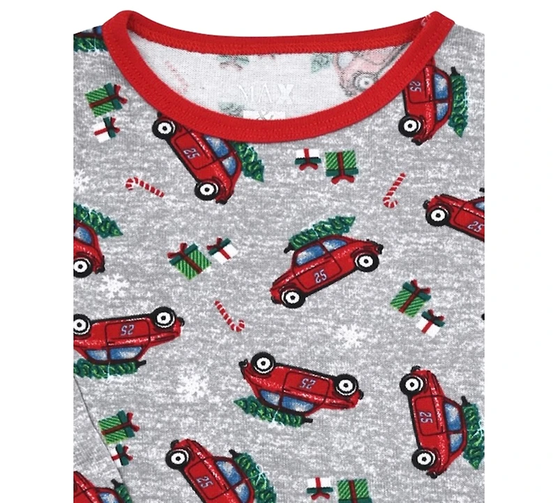 Max & Olivia Baby and Toddler Boys Snug Fit Holiday 3-Piece Pajama Set