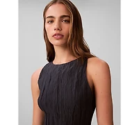 Calvin Klein Women's Sleeveless Crinkle Dress