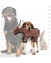 Tuffy Medium Barnyard Bull, Durable Plush Dog Toy