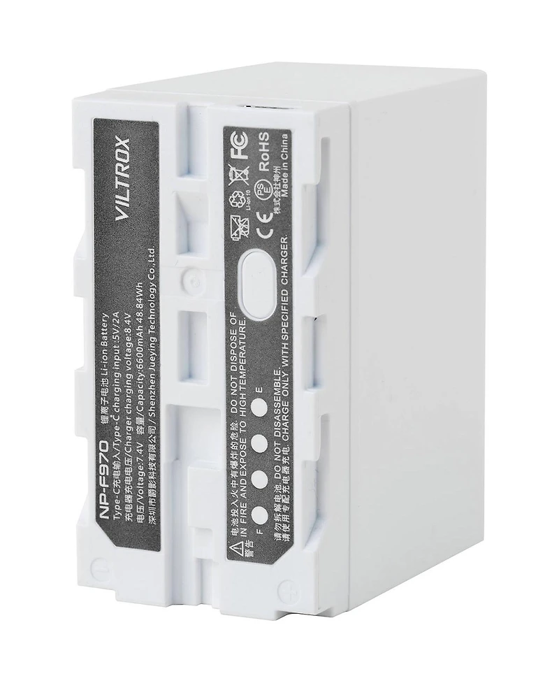 Viltrox L-Series Np-F970 48.84Wh 7.4V 6600mAh Lithium-Ion Battery, White