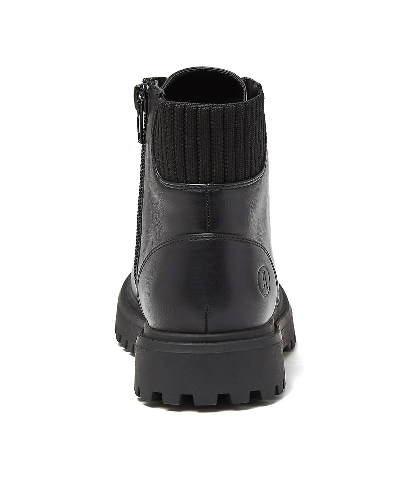 Lands' End Girls Zip Up Lugged Boots