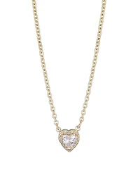 Adornia Cubic Zirconia Halo Heart Necklace
