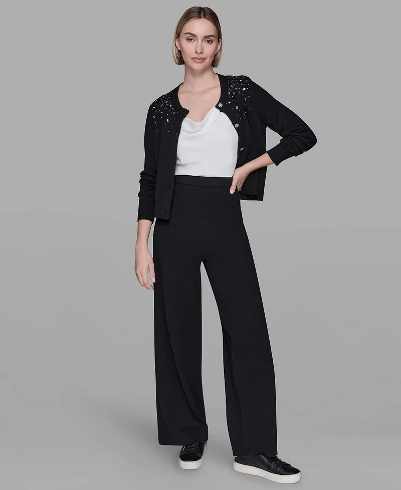 Karl Lagerfeld Paris Women's Embellished Pull-On Pants