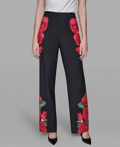 Karl Lagerfeld Paris Women's Floral Print Pants