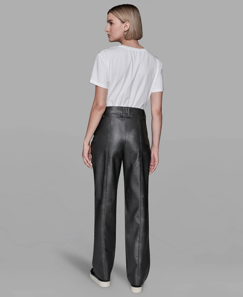 Karl Lagerfeld Paris Women's High-Rise Shimmer Pants